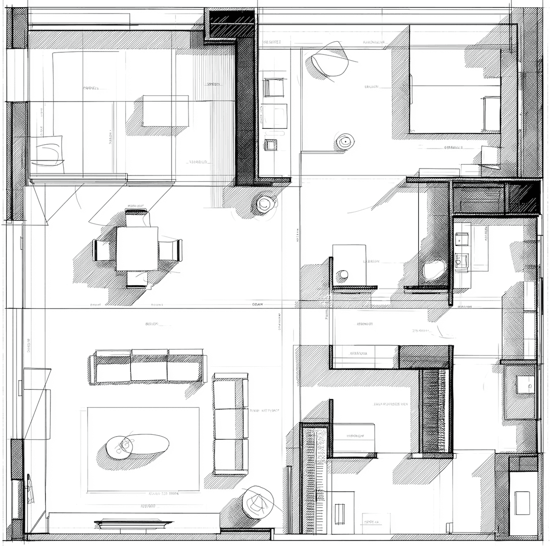 Luxusimmobilie Mallorca Grundriss Erdgeschoss